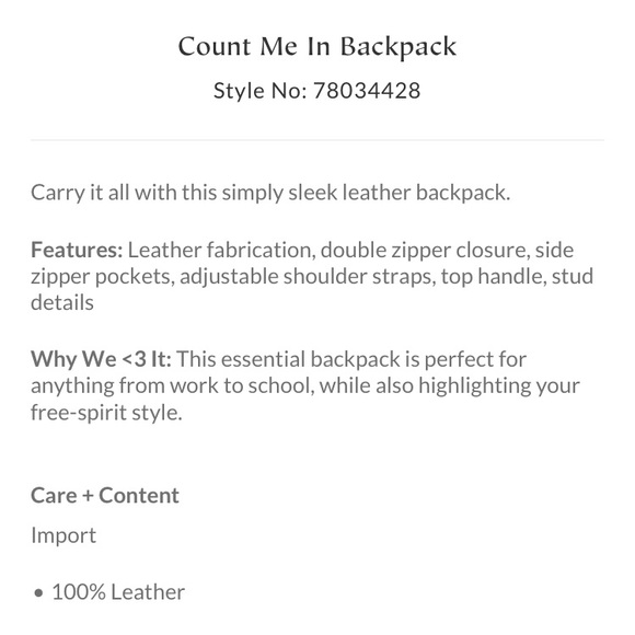 Free People Count Me In Backpack - Picture 7 of 17